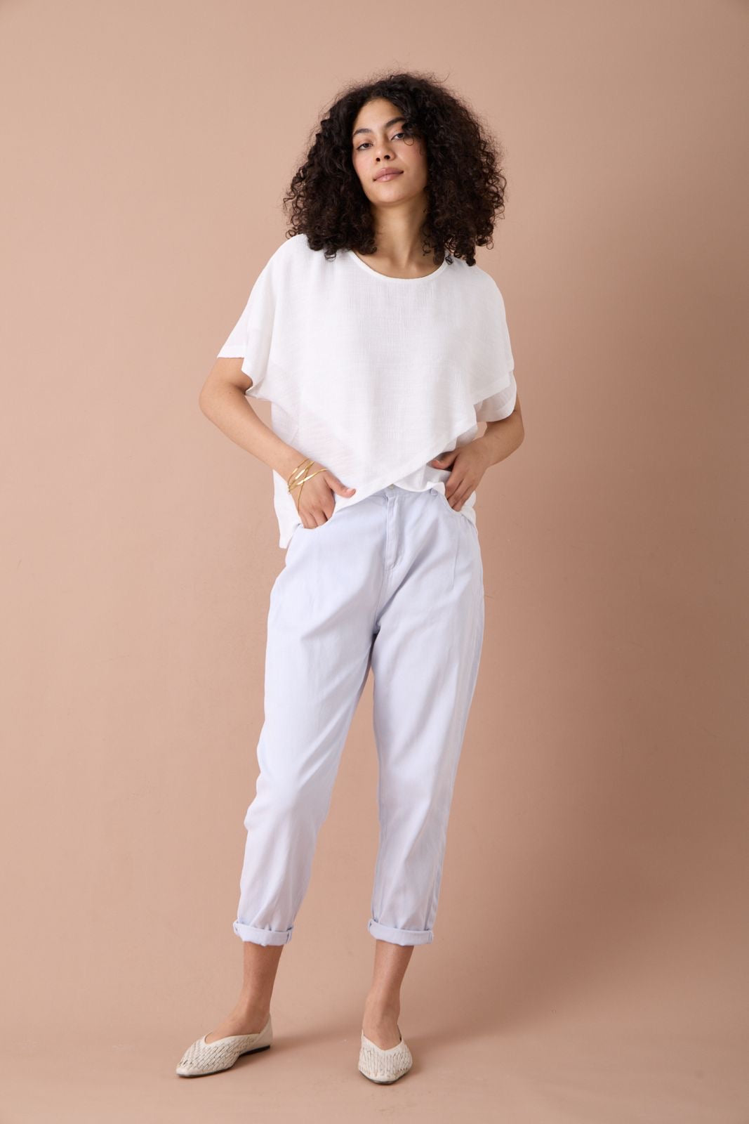Asimetrik kesim bluz 5751