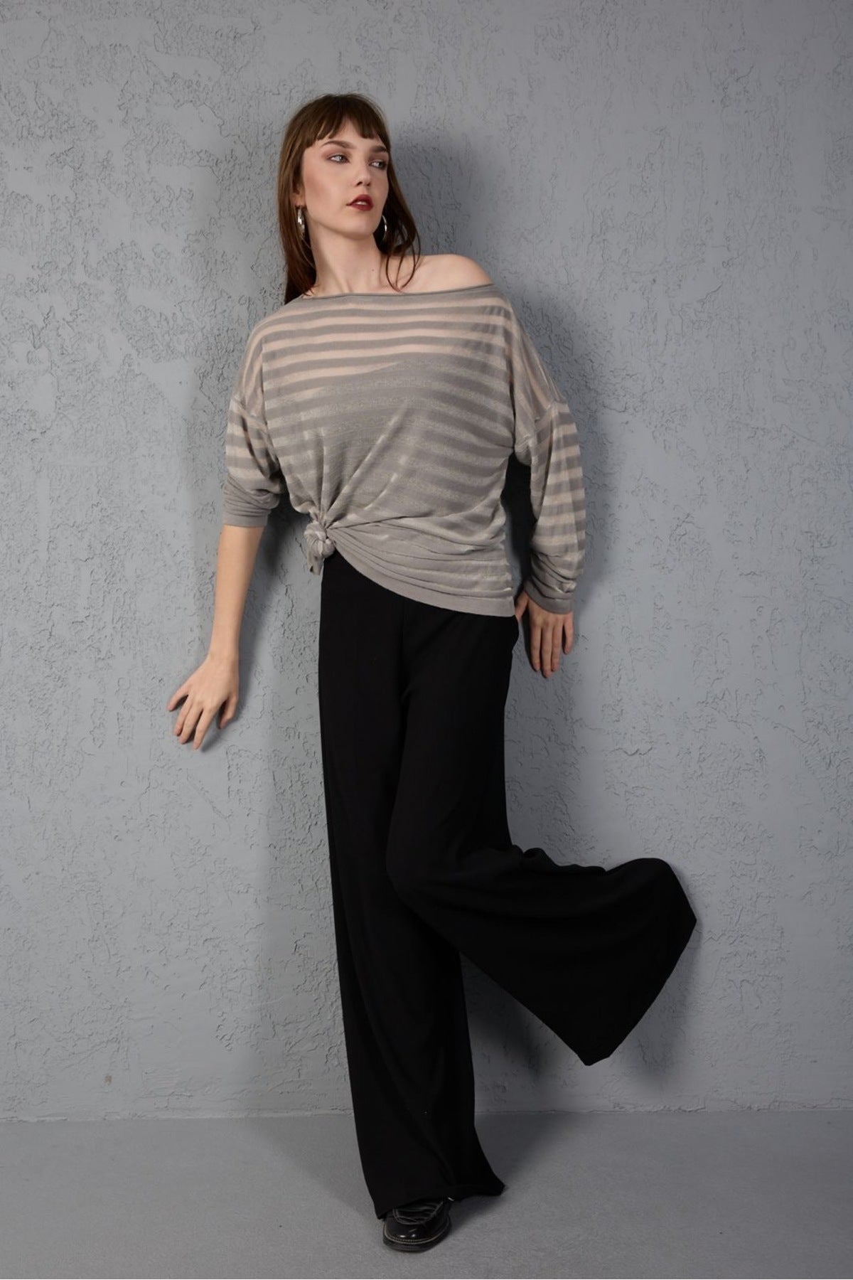 Kadın Triko Kazak Merserize Yumuşak Doku Transparan Şık Yeni Yıl Trend 3513