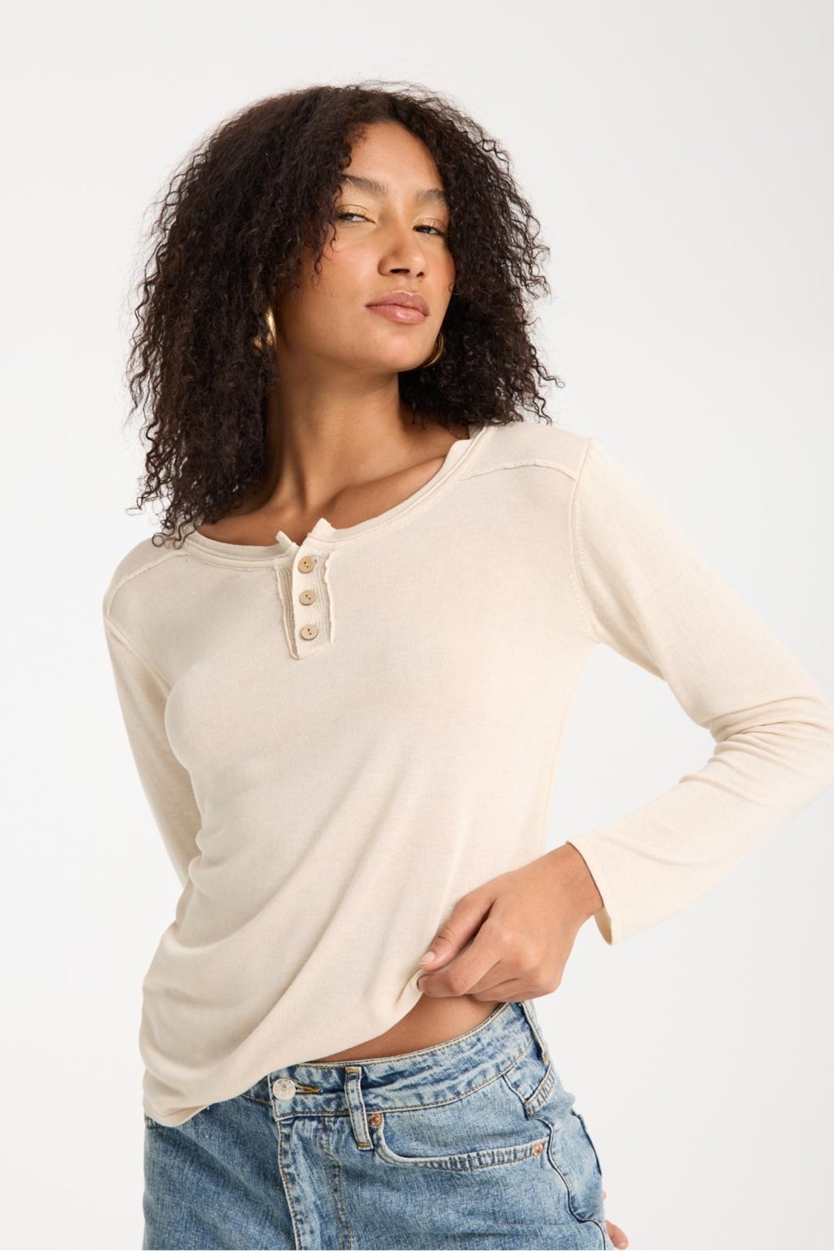 Kadın Giyim Kazak Viskon ince Triko Uzun Kol Patlı Düğmeli Rahat Kalıp Esnek ince Triko 3505