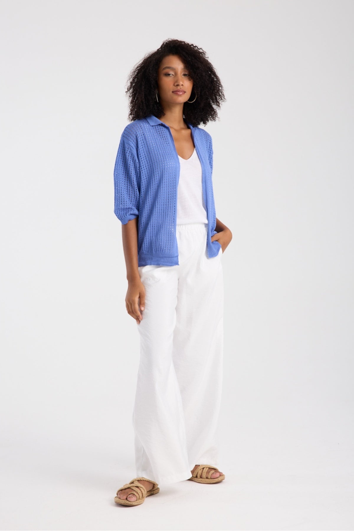 Kadın Triko Hırka Yumuşak Doku Trend Tasarım Merserize 3512