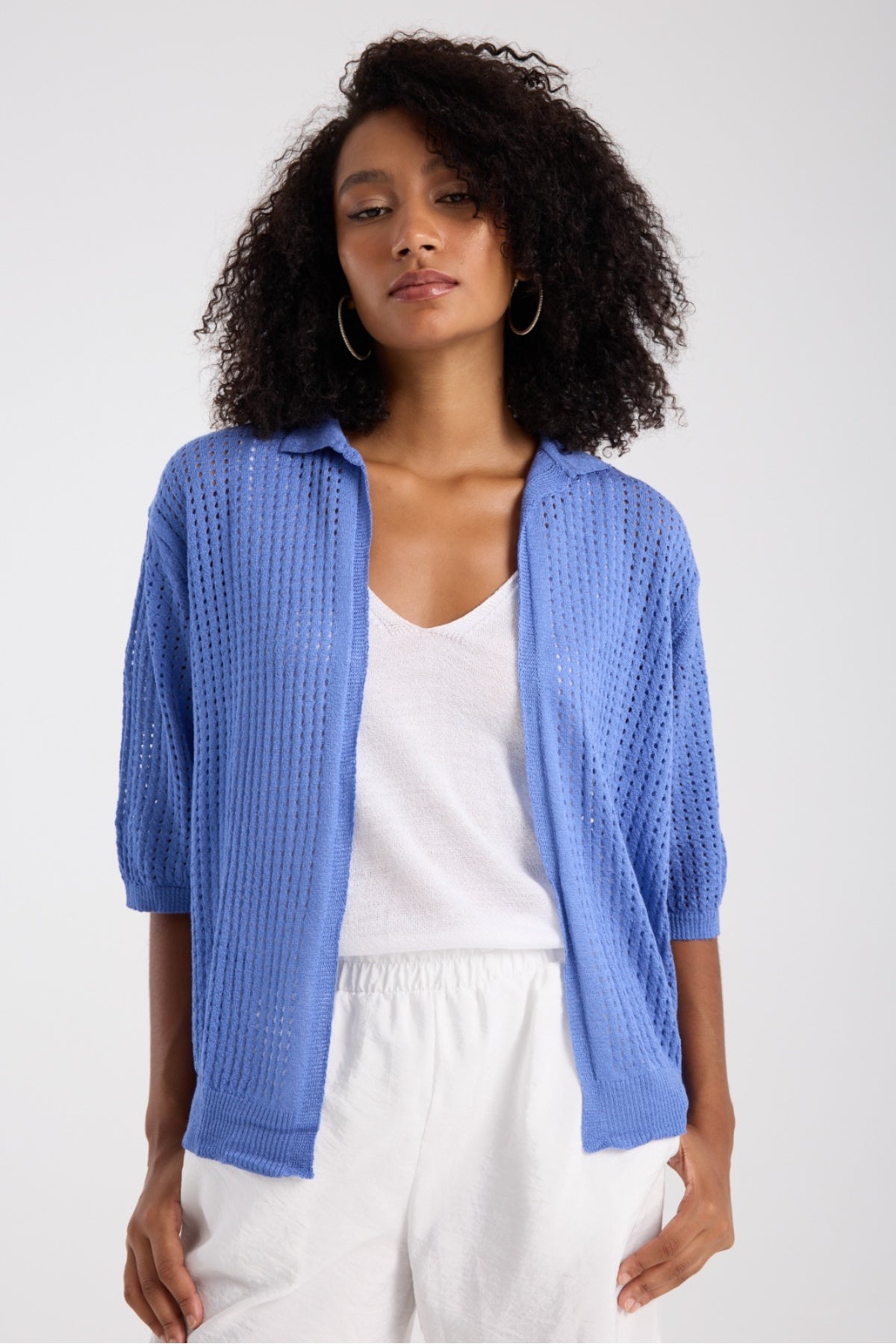 Kadın Triko Hırka Yumuşak Doku Trend Tasarım Merserize 3512