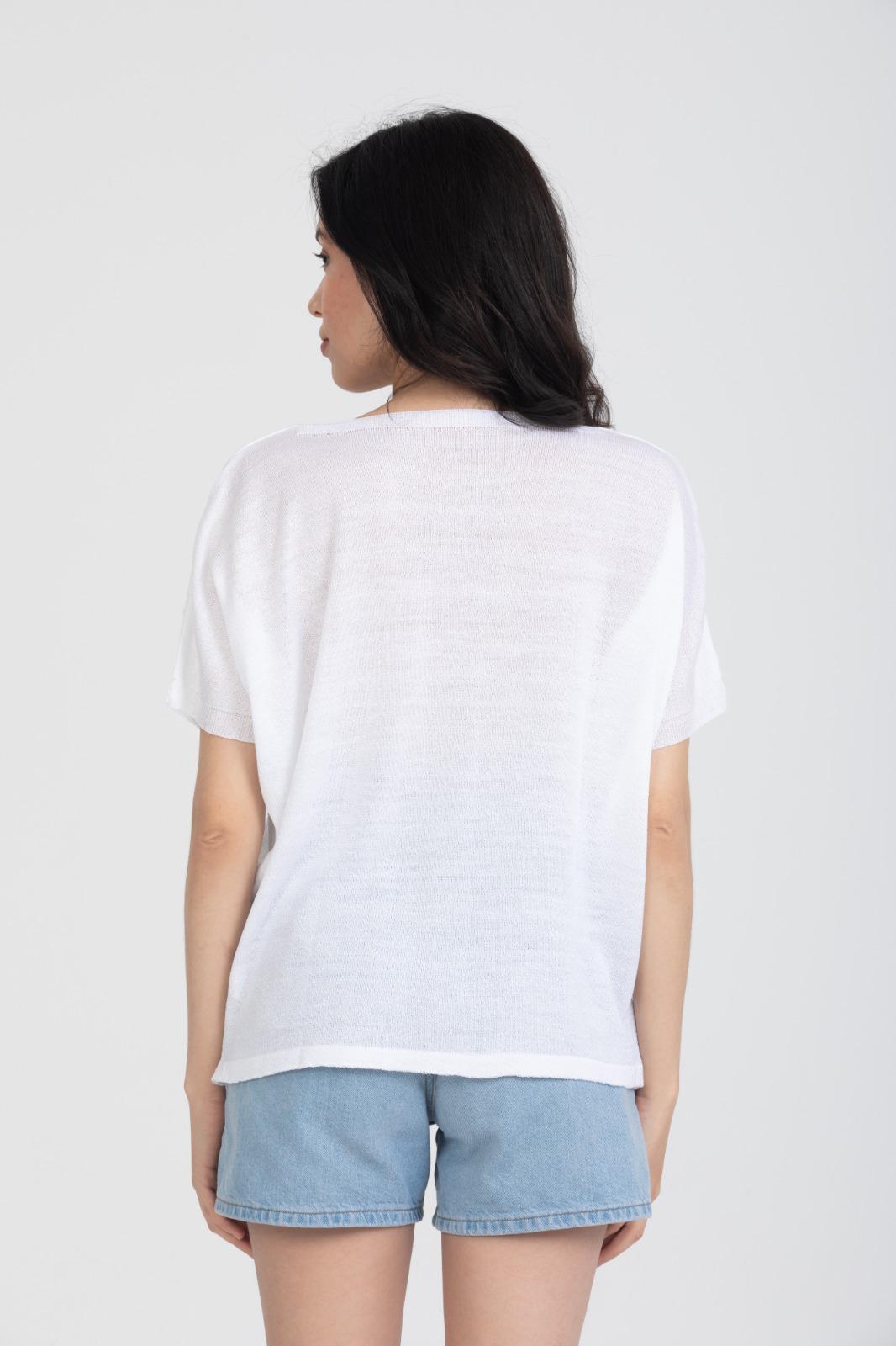 Kadın Triko Kazak Merserize V Yaka Basic Yumuşak Dokulu Rahat Kesim Ofis Stili 3347