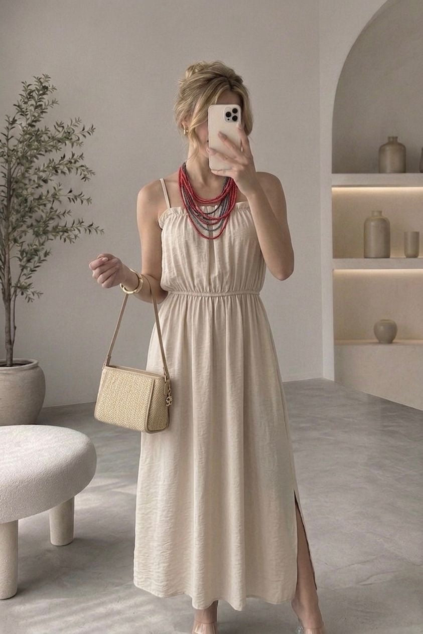 Askılı elbise 5747