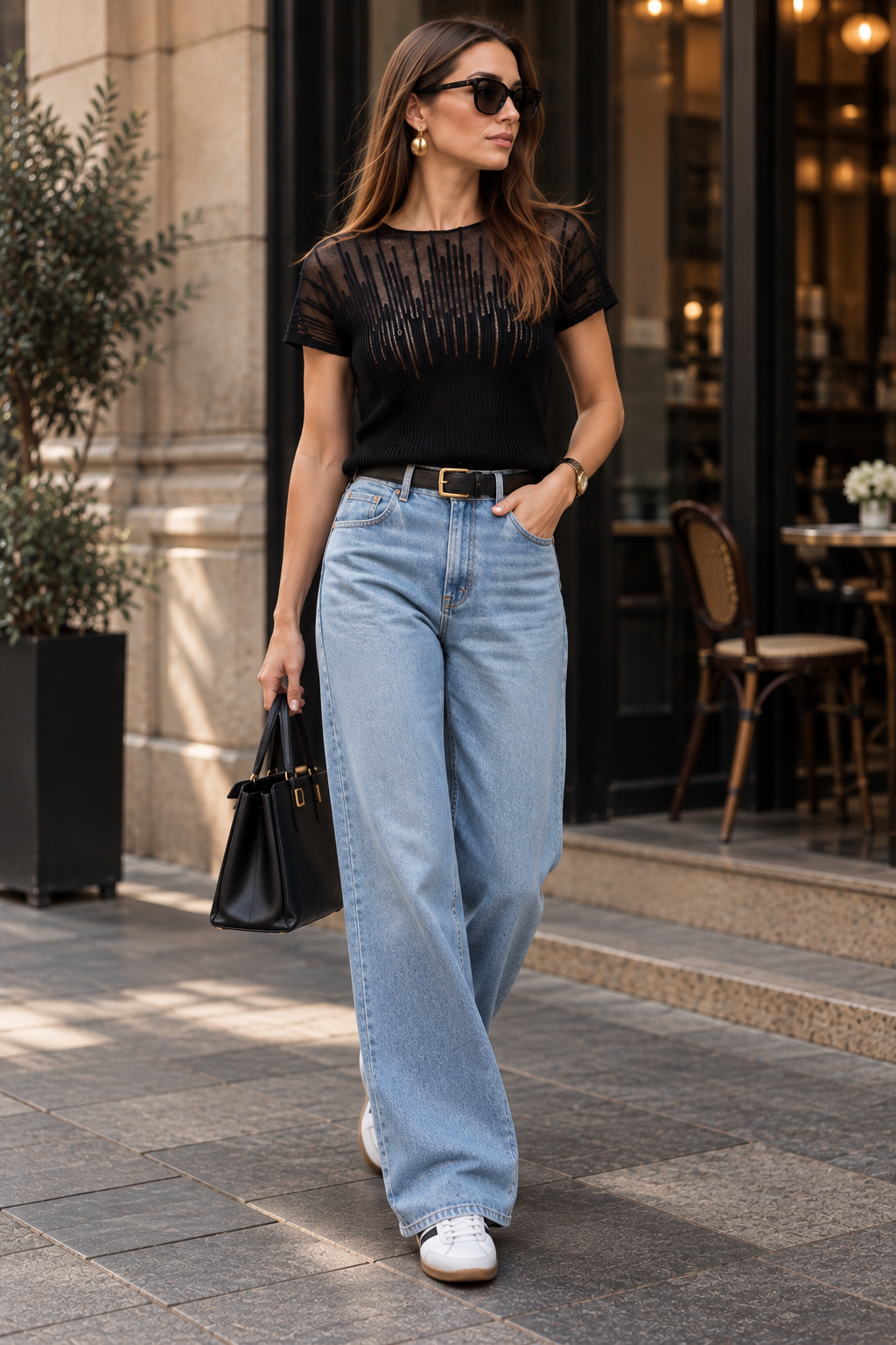 Transparan merserize bluz 3625