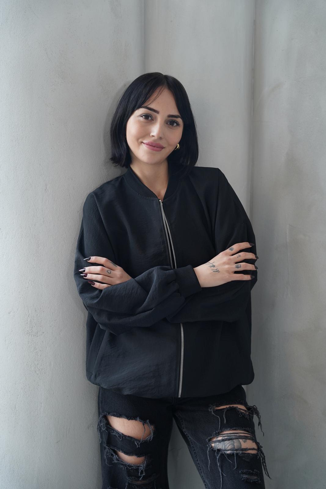 Baharlık Oversize Bomber Ceket-Mont 7501