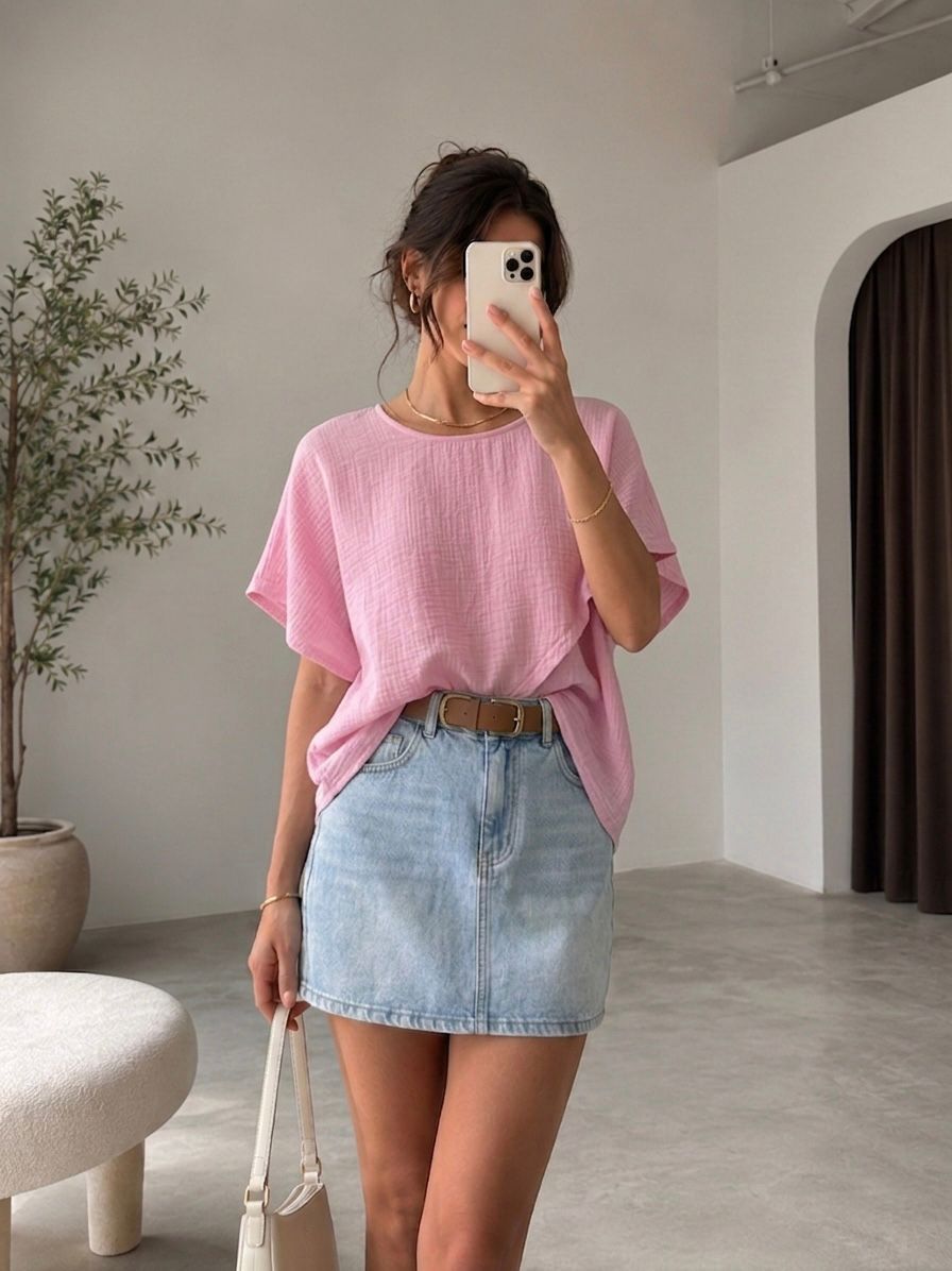 Asimetrik kesim bluz 5751